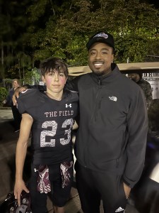 Coach X with Wakefield High School Football Player