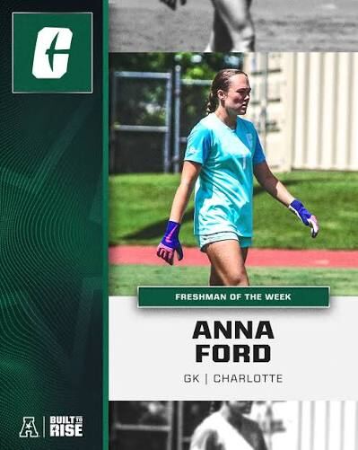 Anna Ford, UNC Charlotte soccer goalkeeper