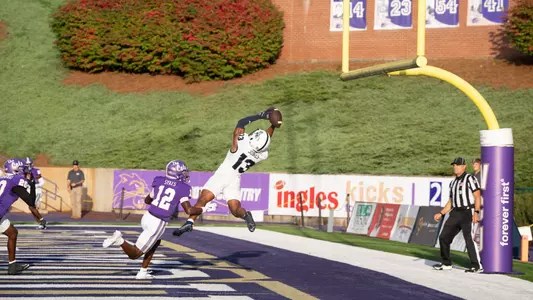 Calvin Jones scoring a touchdown for Western Carolina