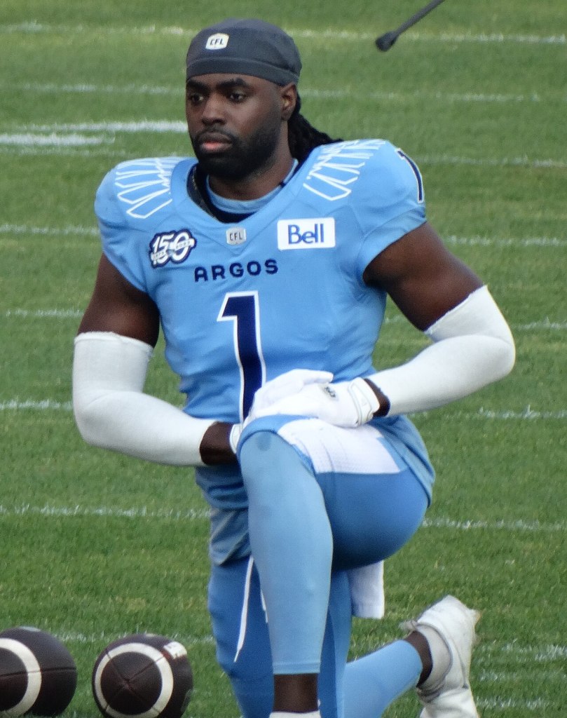 Jordan Williams in his Toronto Argonauts football uniform